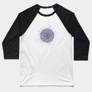 Pastel Mandala Print Baseball T-Shirt